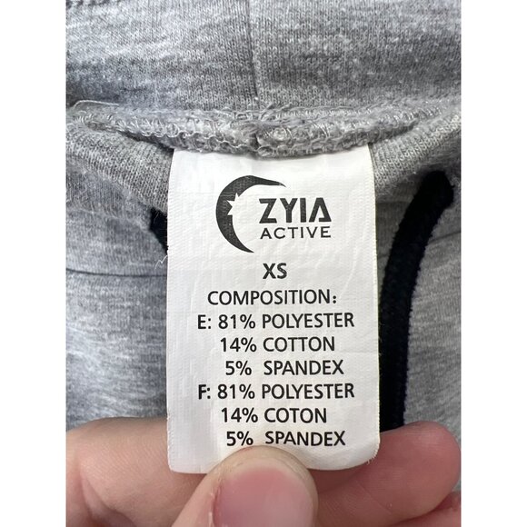 Zyia Active Gray Joggers XS Womens Polyester Cotton Blend Slim Fit - Picture 3 of 5